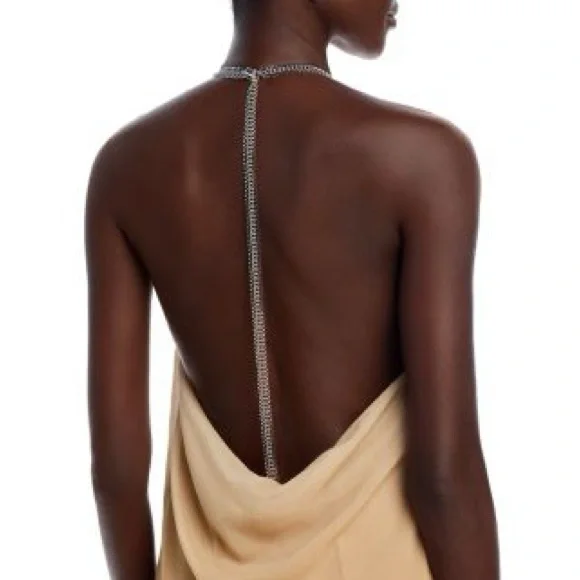 STAUD Positano Maxi Dress Caribbean Ombre Chain Strap NWT $595 XL - Picture 4 of 16